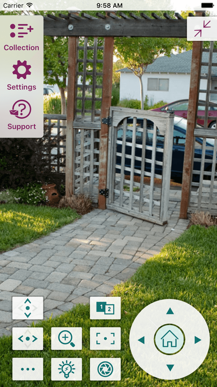 360 degree PTZ camera control
